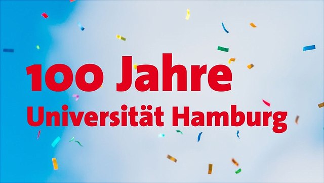 100 Jahre Universität Hamburg mit Konfetti