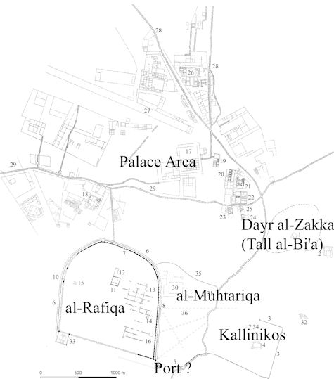 The urban agglomeration al-Raqqa, source DAI/Heidemann